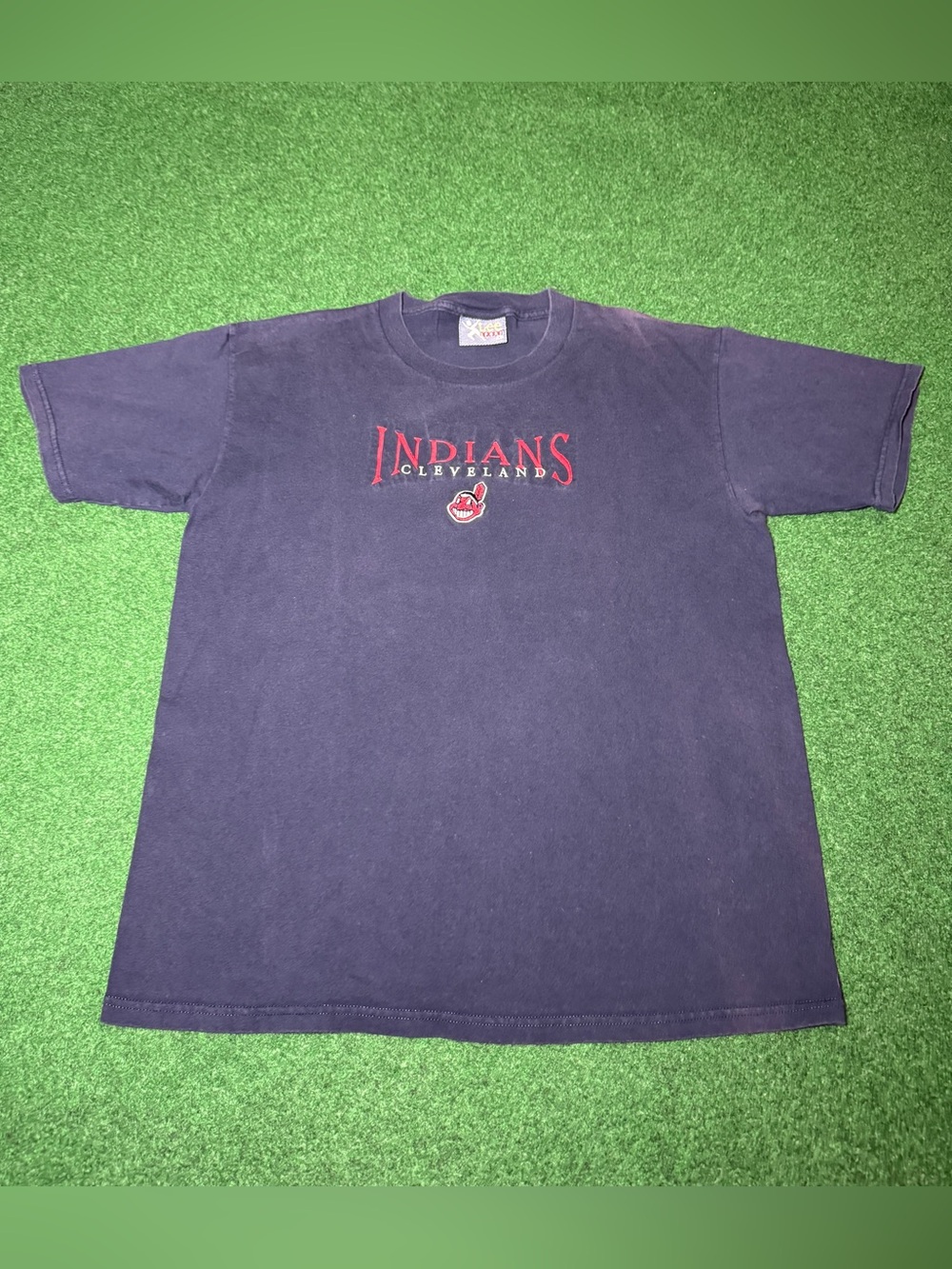 Cleveland Indians Vintage T Shirt Large Embroidered MLB 90s Retro Baseball